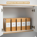 Kit 5 Dispenser Herméticos de Bambu 3L - ULTIMO DIA DE PROMOÇÃO