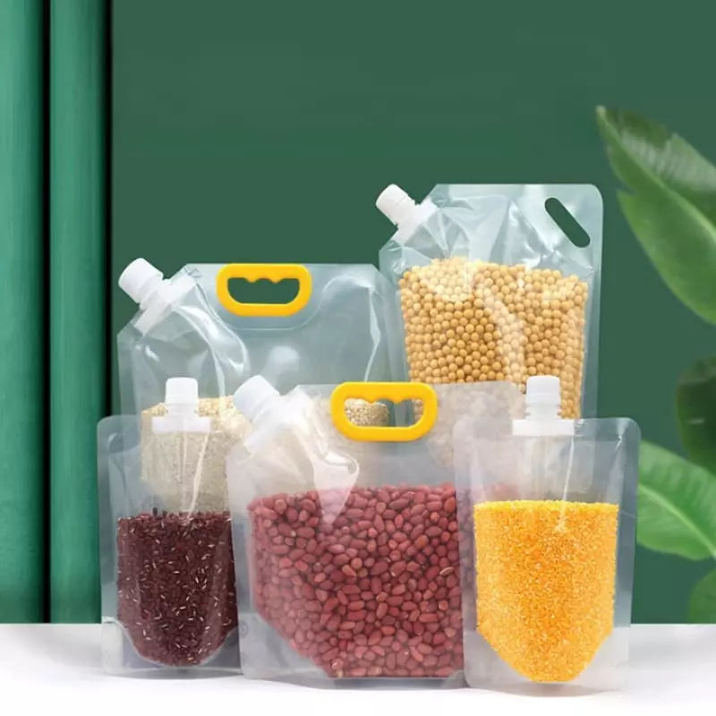 Kit 10 Sacos de Armazenamento Dispenser de Alimentos Mahaos