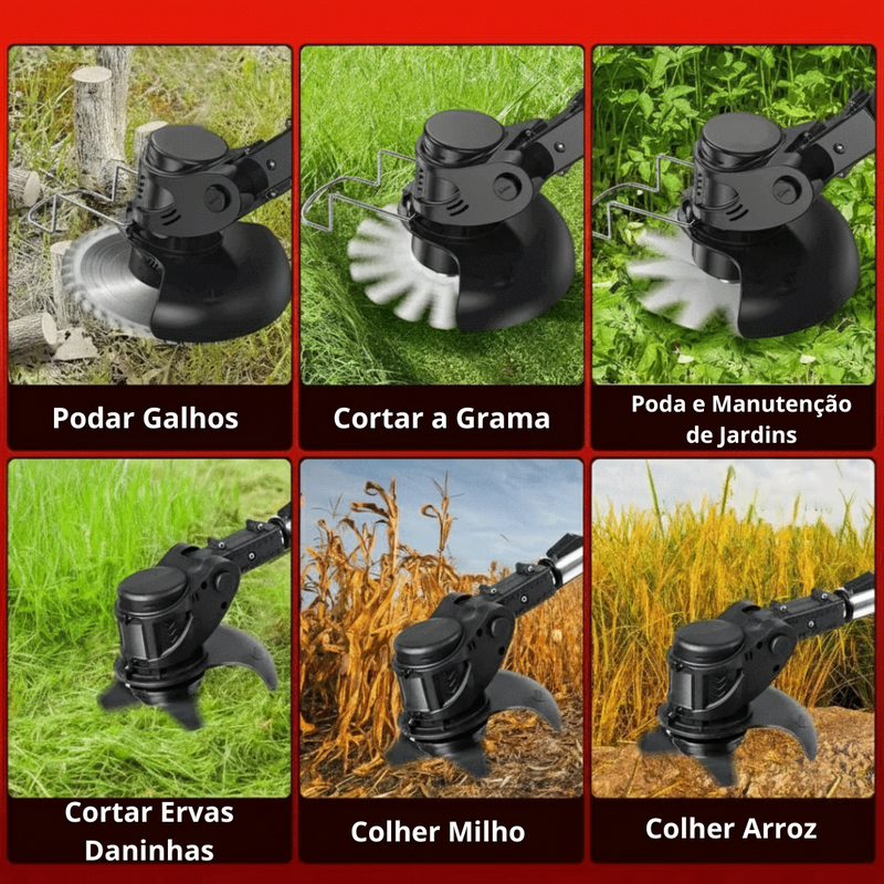 CortMax Pro 3 em 1 – Grama, Mato e Poda