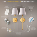 Conjunto de 2 Luminarias Arandelas Sem Fio