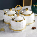 Conjunto de Potes Cerâmica Kit Açucareiro e Saleiro Mahaos