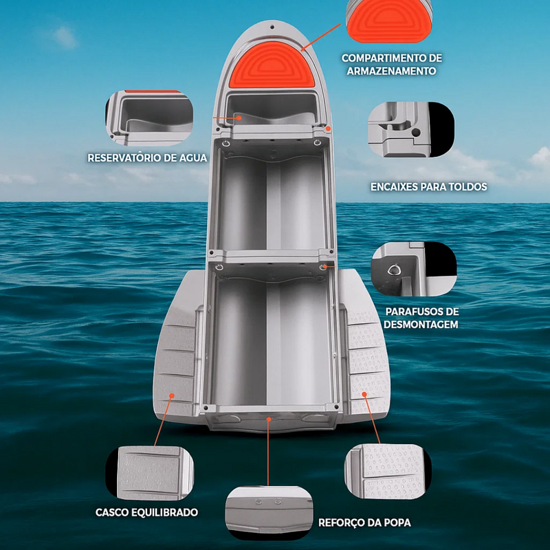 Barco Desmontável - 3 a 4 Pessoas / Último Dia De Promoção