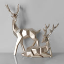 Decoração de Mesa de Resina Estátua Cervo 2 Peças Mahaos